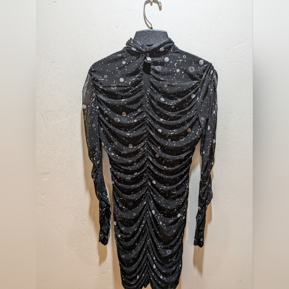 Wild Fable Black Long Sleeve Ruche Dress - Perfect Holiday Dress